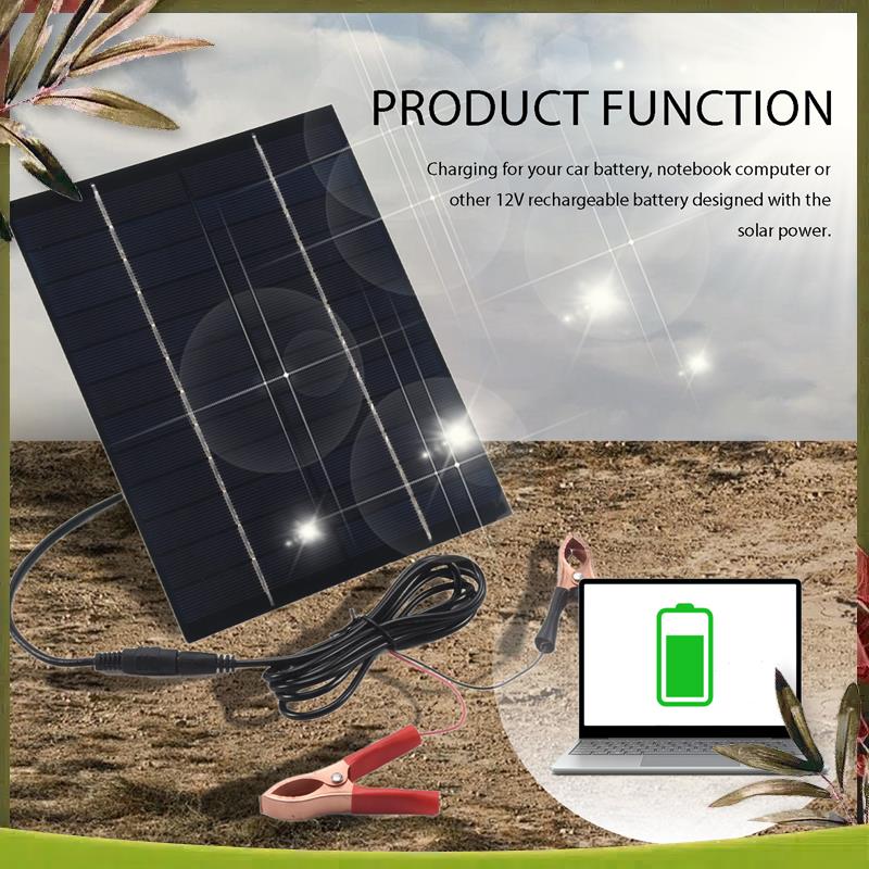 Solar Emergency Charger - Panneau solaire AB98-5.5W 12V, panneau de