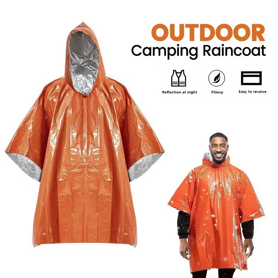 Emergency Poncho Rain - 1 pièce/2 pièces : poncho de