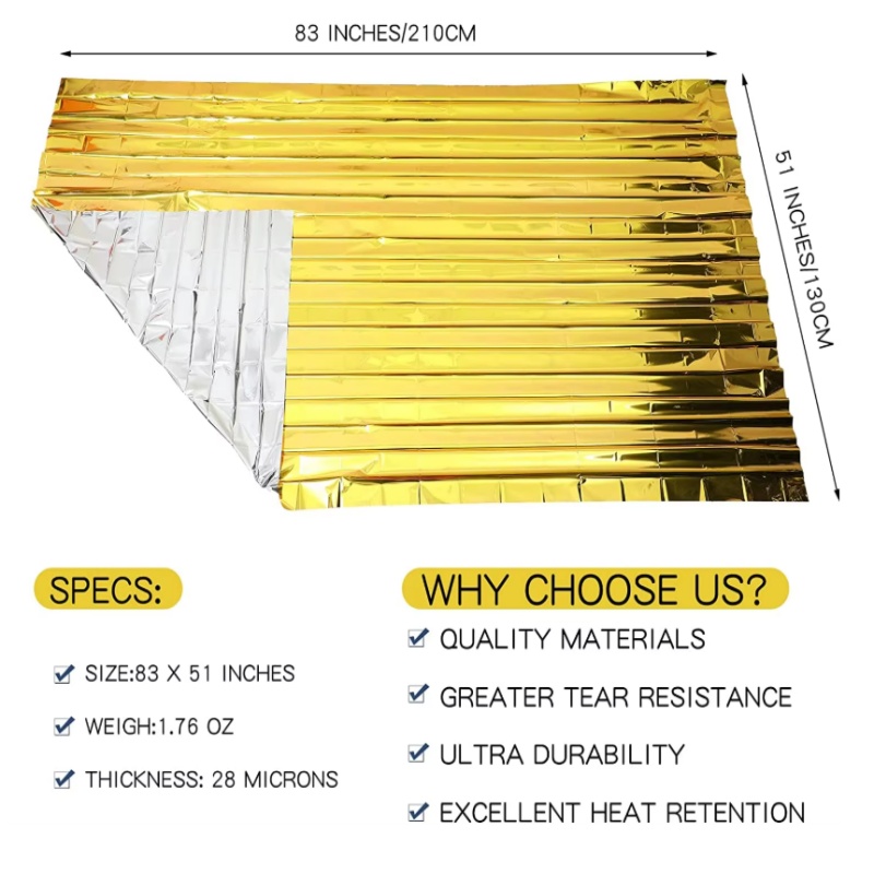 Couverture de survie thermique - Survival Blanket Reflective avis et prix